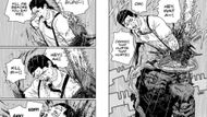 Black Chainsaw Man eats Barem alive (Image Source: Shueisha)